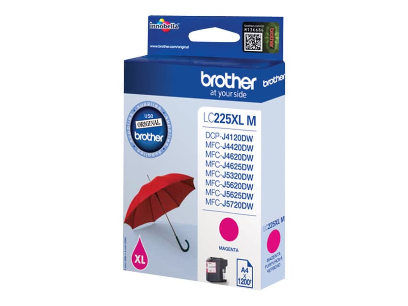 Brother Bläck Magenta LC225XLM 1,2K