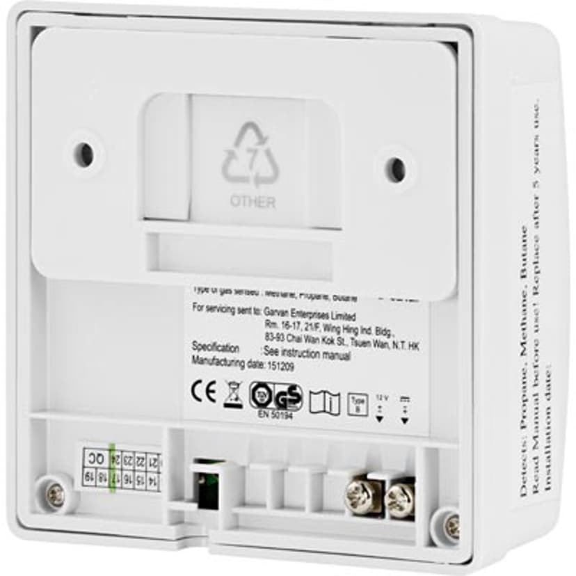 Nexa Gas Detekor, Hot Wire, 12V/Cigg/230V, 85dB Vit