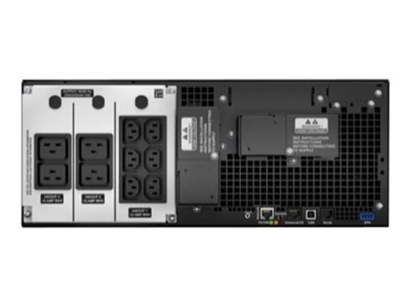 APC Smart-UPS On-Line SRT6KRMXLI - 6kW/VA, 6x C13 + 4x C19 + hardwire 1 fase uitgang, rackmountable, Embedded NMC