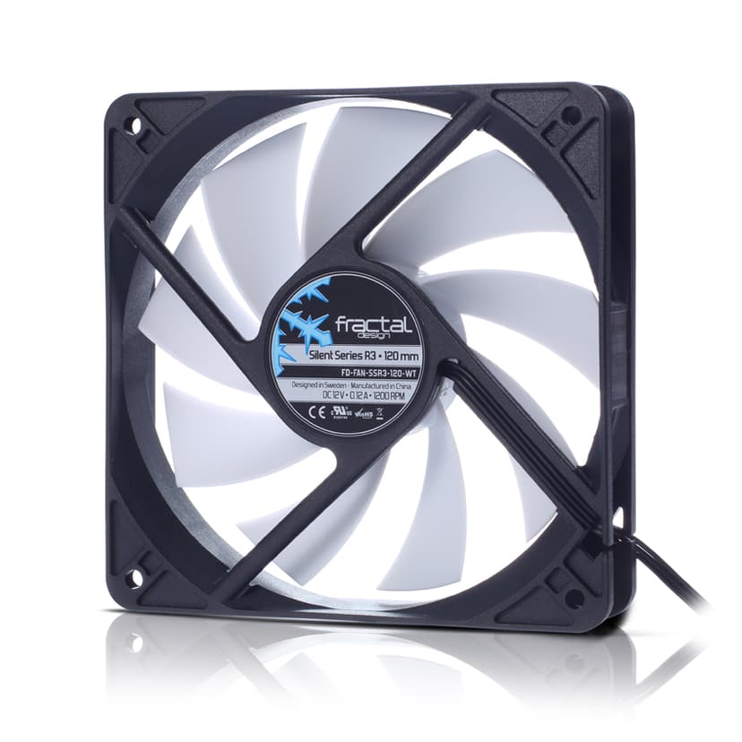Fractal Design Silent Series R3 120MM Ventilator Wit, Zwart