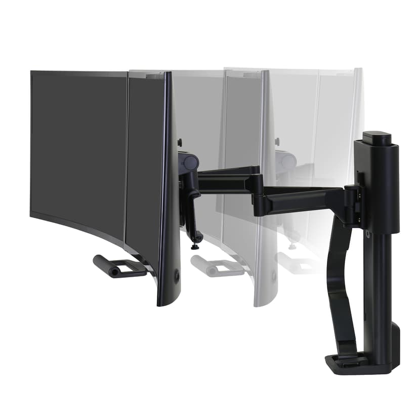 Ergotron Trace Dual Monitor Svart - Display 21,5 - 27"