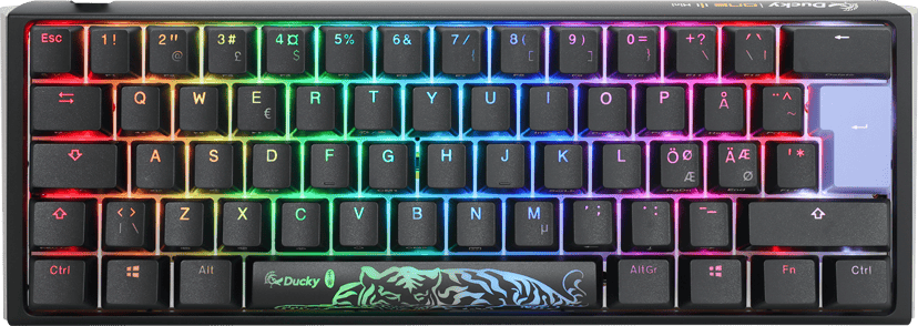Ducky One 3 Mini 60% MX Red Langallinen Cherry MX Red Pohjoismainen