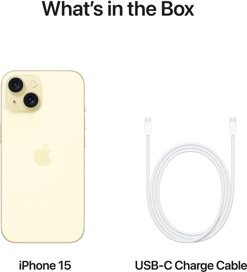 Apple iPhone 15 128GB Gult