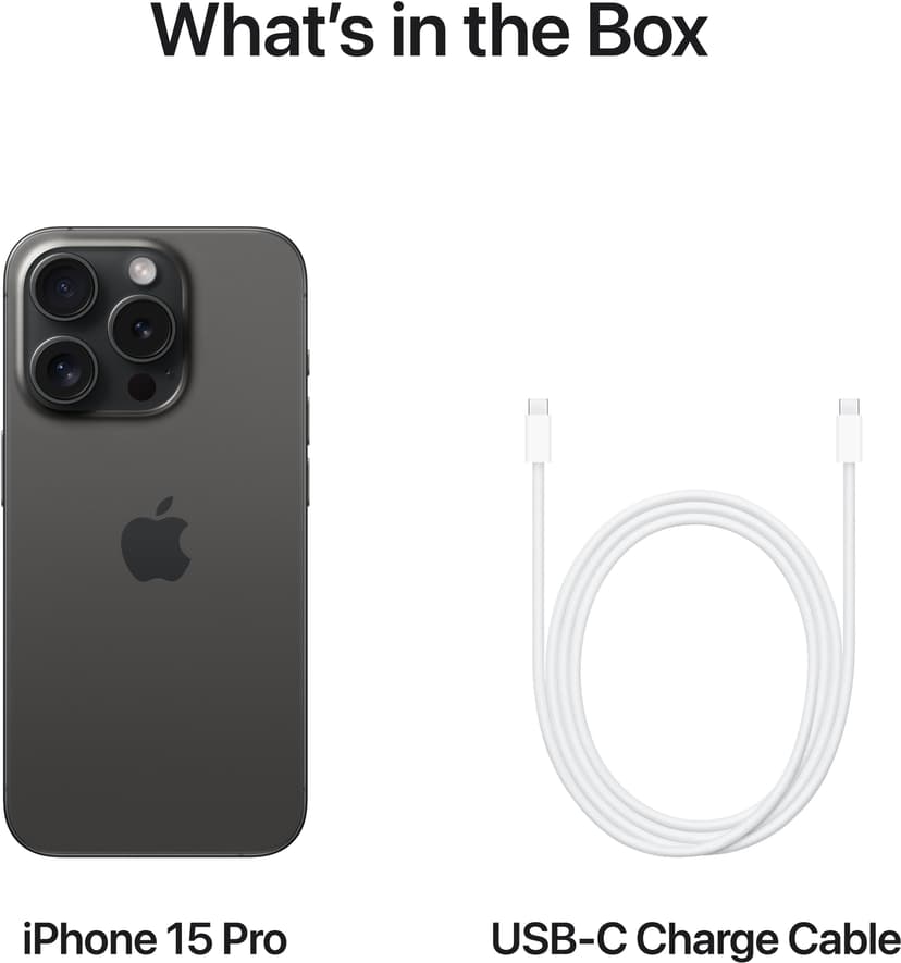 Apple iPhone 15 Pro 1000GB Musta, Titaani