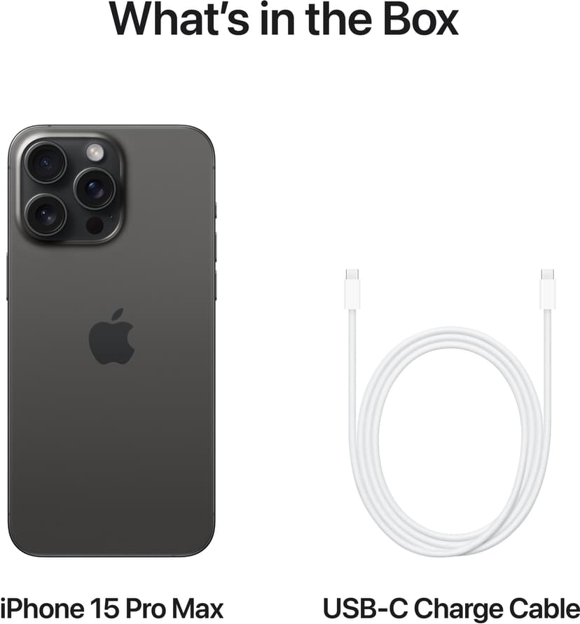 Apple iPhone 15 Pro Max 512GB Sort, Titanium