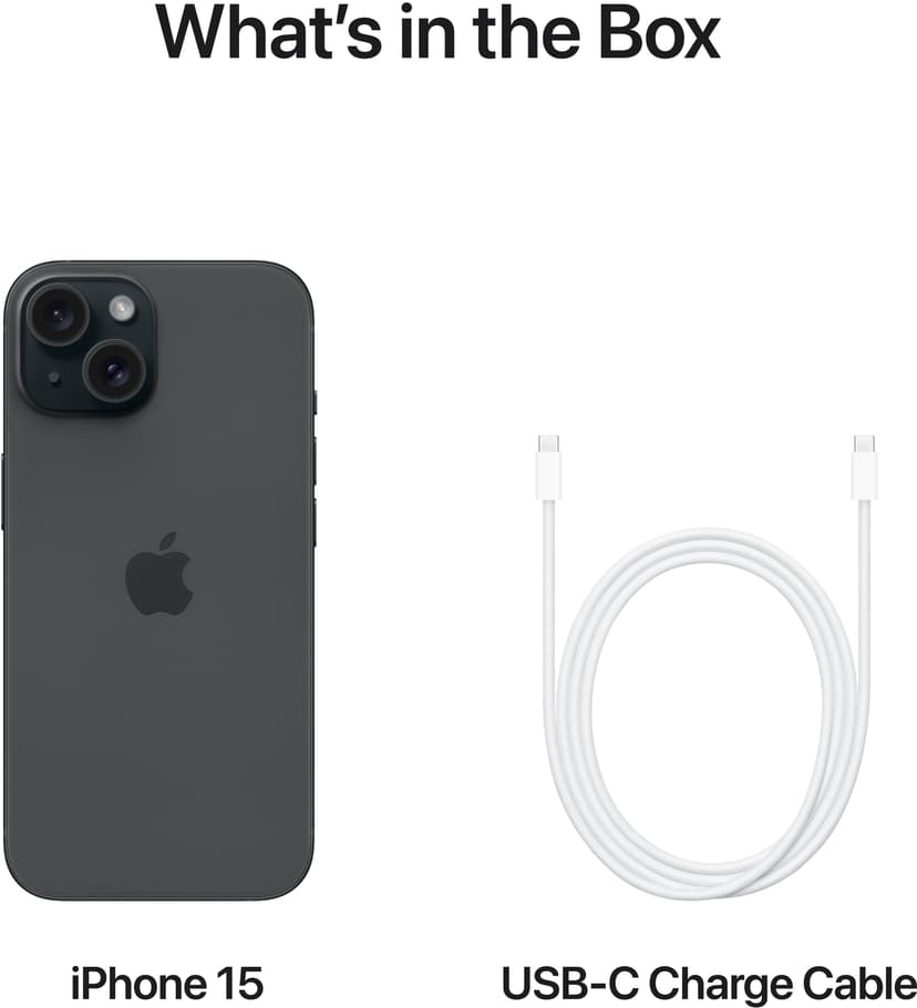 Apple iPhone 15 128GB Zwart (MTP03ZD/A)