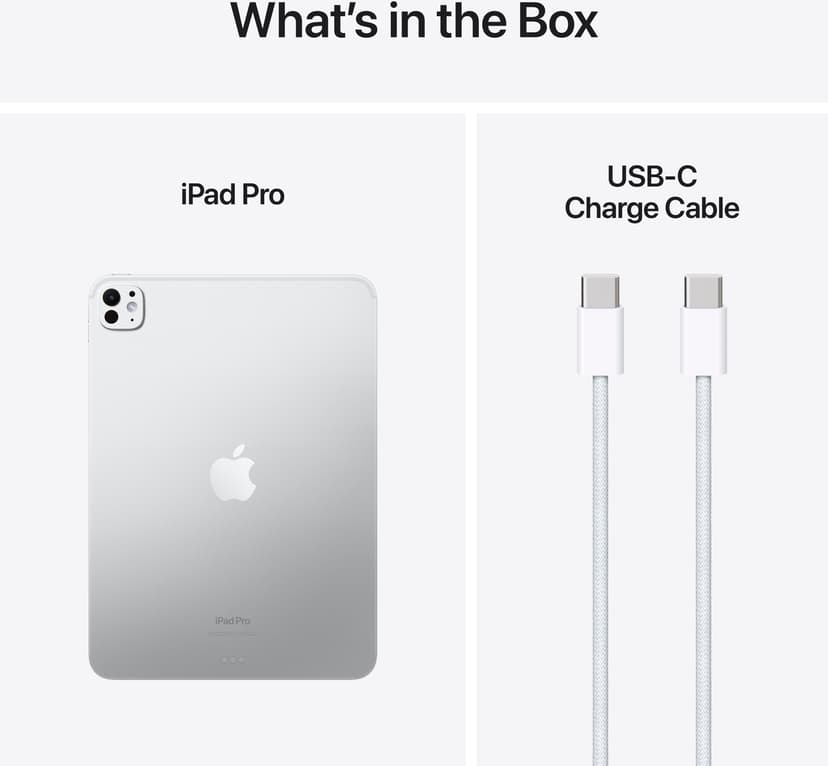 Apple iPad Pro (2024) WiFi Standardglas 11" Apple M 1000GB Silver