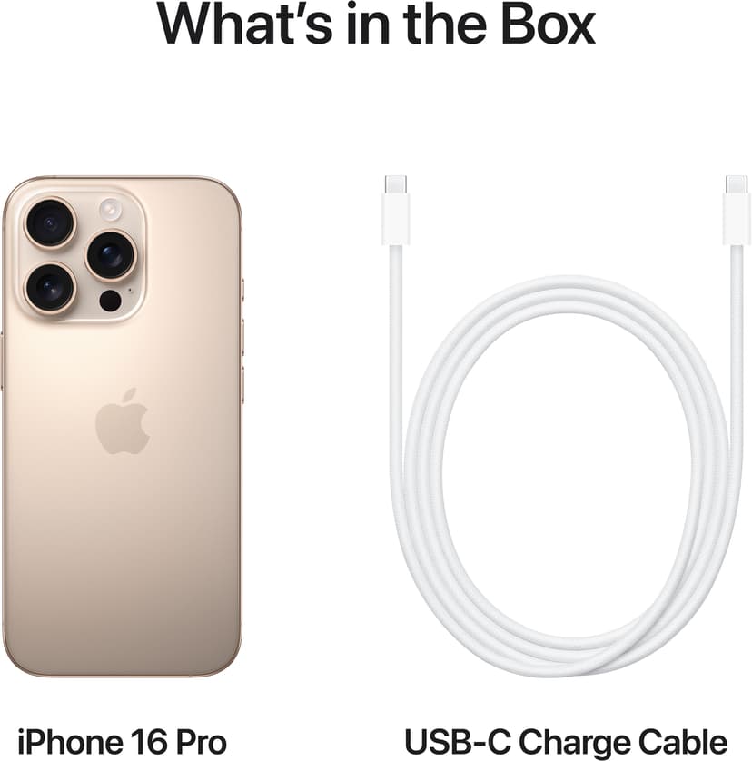 Apple iPhone 16 Pro 256GB Sandfarvet titanium