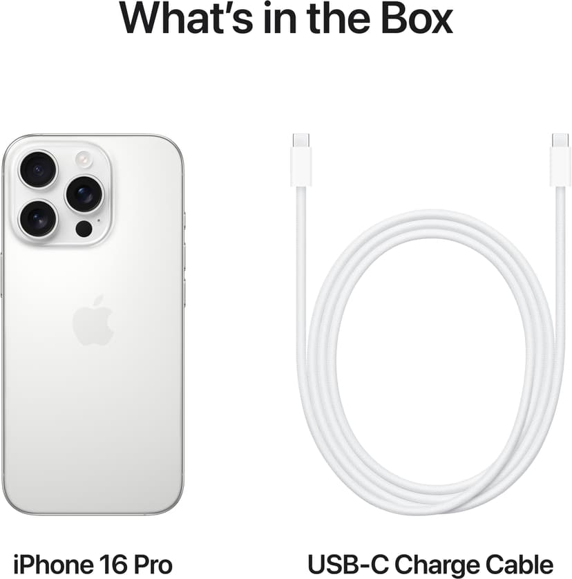 Apple iPhone 16 Pro 128GB Vitt titan