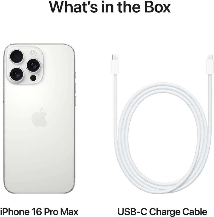 Apple iPhone 16 Pro Max 1000GB Hvitt titan