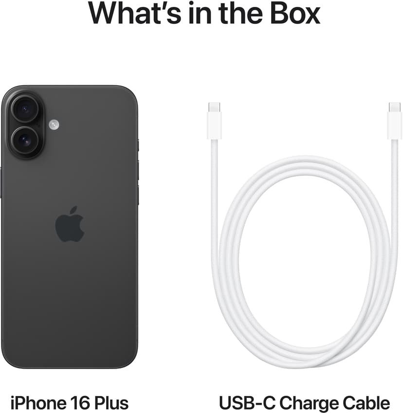 Apple iPhone 16 Plus 128GB Zwart