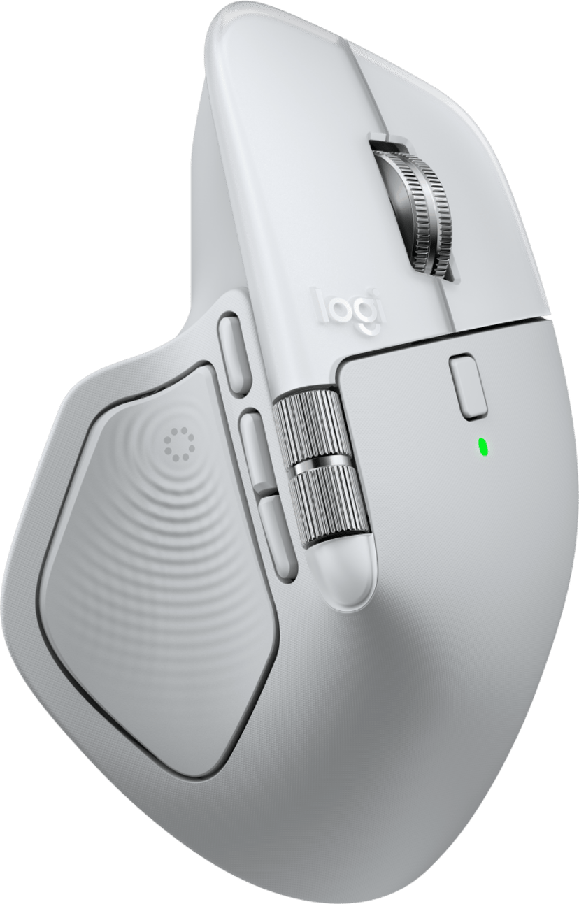 Logitech MX Master 4 for MAC Bluetooth Mus Sølv, Hvit