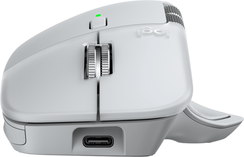 Logitech MX Master 4 for MAC Bluetooth Mus Sølv, Hvit