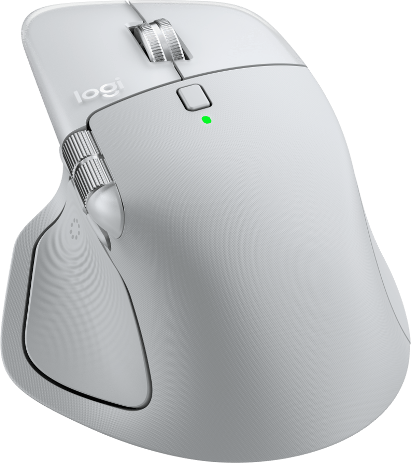 Logitech MX Master 4 for MAC Bluetooth Mus Sølv, Hvit
