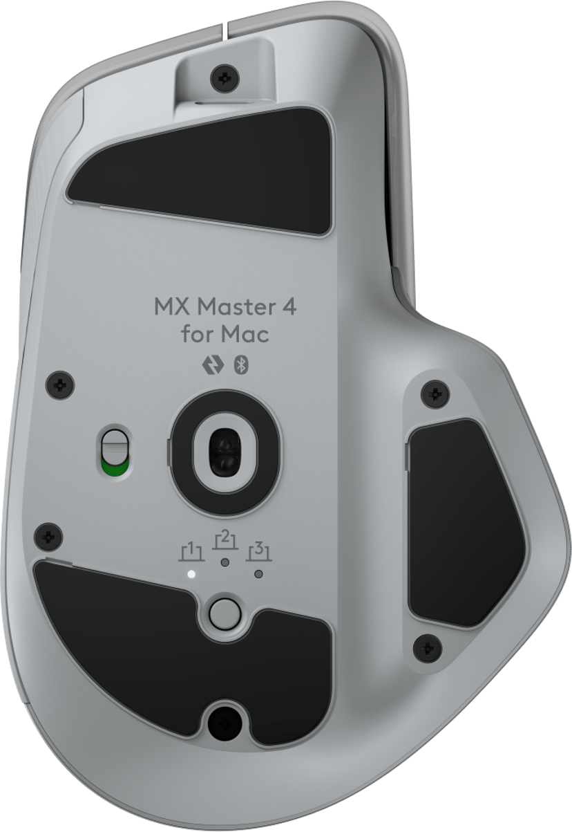 Logitech MX Master 4 for MAC Bluetooth Mus Sølv, Hvit