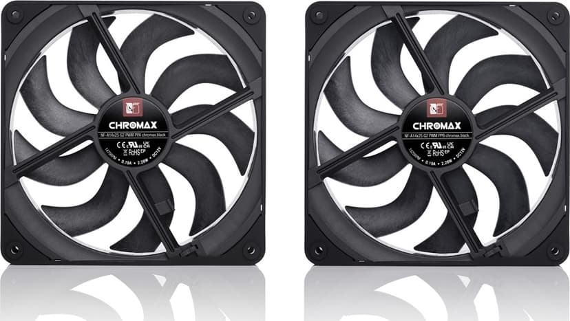Noctua NF-A14X25 G2 PWM 140MM Chromax 2P Ventilator Sort
