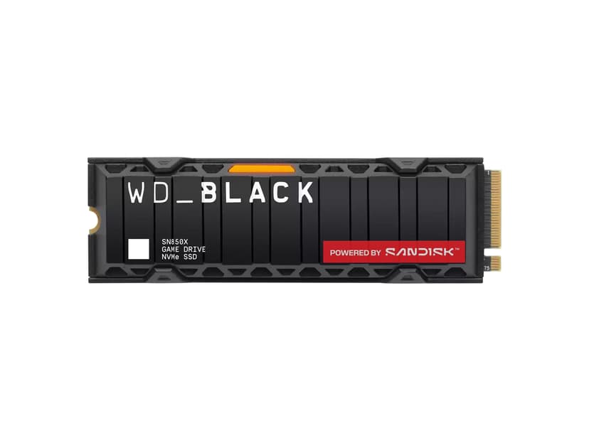 SanDisk Black SN850X 2TB SSD Heatsink M.2 PCIe 4.0 (WDS200T2XHE