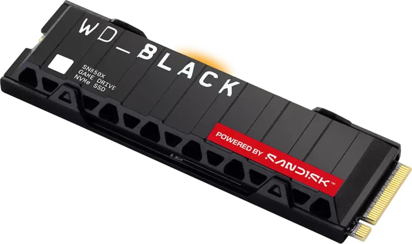 SanDisk Black SN850X 2TB SSD Heatsink M.2 PCIe 4.0 (WDS200T2XHE