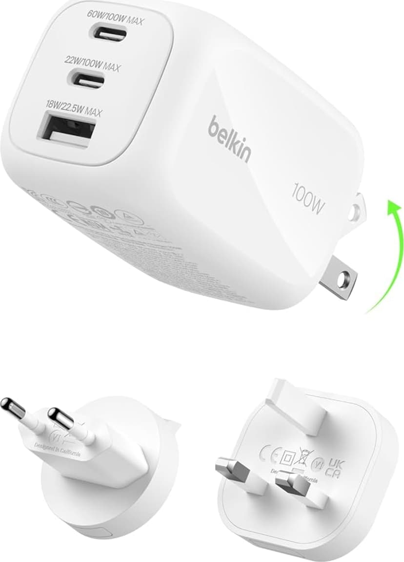 Belkin BoostCharge Pro 100W 2C1A Wall Charger Vit