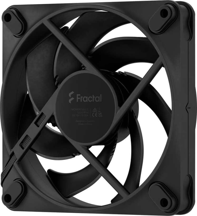 Fractal Design Momentum 120mm Black Vifte Svart