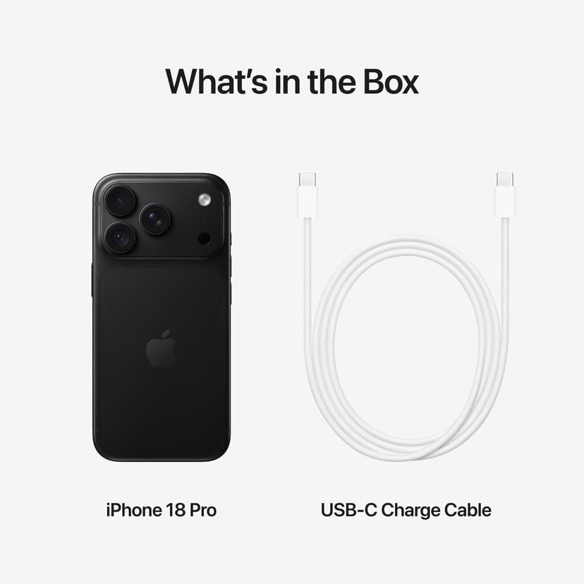 Apple iPhone 18 Pro 512GB Sort