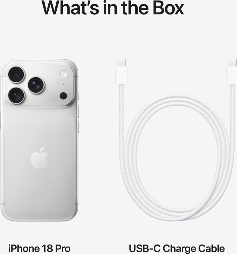 Apple iPhone 18 Pro 1000GB Sølv