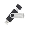 Tranzip Flip Duo 64GB USB-A / USB-C Sort, Flerfarvet, Rustfrit stål