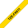 Brother Tape 6mm TZe-FX611 Svart/Gul Fleksibel 
