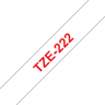 Brother Tape 9mm TZe-222 Rød/Hvit 