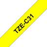 Brother Tape 12mm TZe-C31 Svart/Neon Gul 