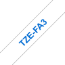 Brother Tape 12mm TZe-FA3 Kangas Valkoinen/Sininen 