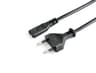 Prokord Cable Power 2-Pin - Straight 1m Black 1m CEE7/16 C7 Musta