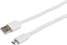 Cirafon Micro USB-kabel 3m Micro USB-B USB-A Vit