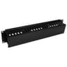 Startech 2U Horizontal Finger Duct Rack Cable Management Panel with Cover 