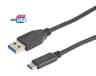 Prokord USB-cable LSZH 2m USB-A USB-C Musta