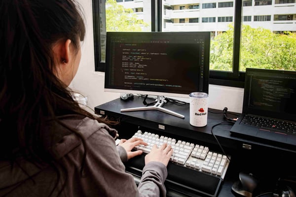Woman programming