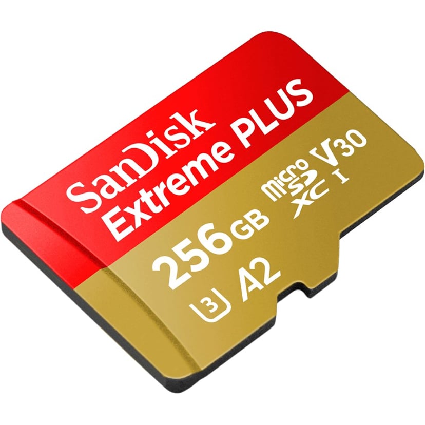 SanDisk Extreme Plus 256GB microSDXC UHSI Memory Card Dustin.dk