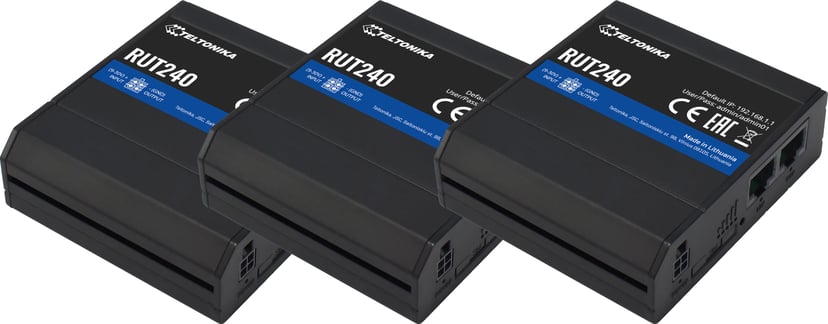 Teltonika RUT240 Industrial LTE Wireless Router 3pack Dustin.se