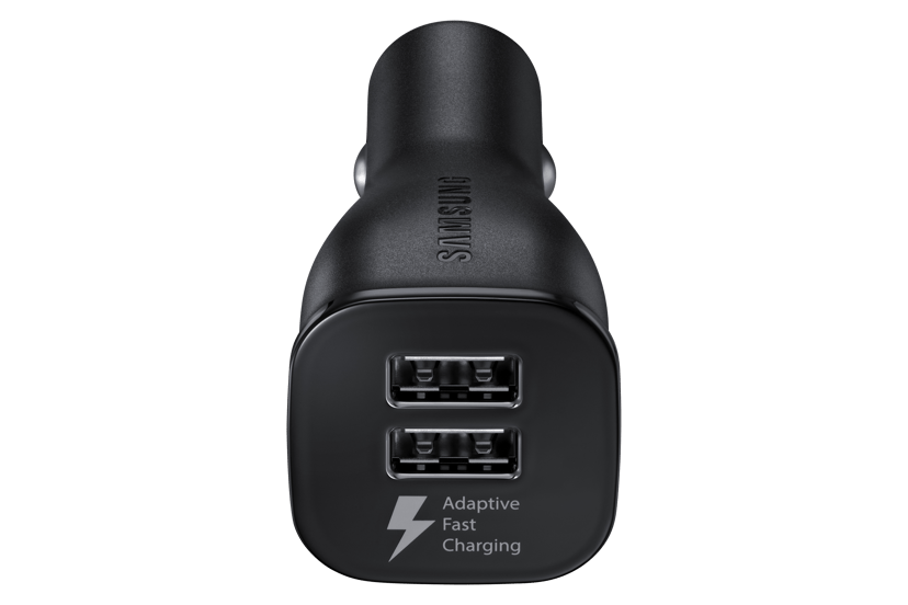 Samsung USBC Dual Car Charger Black Sort Dustin.dk