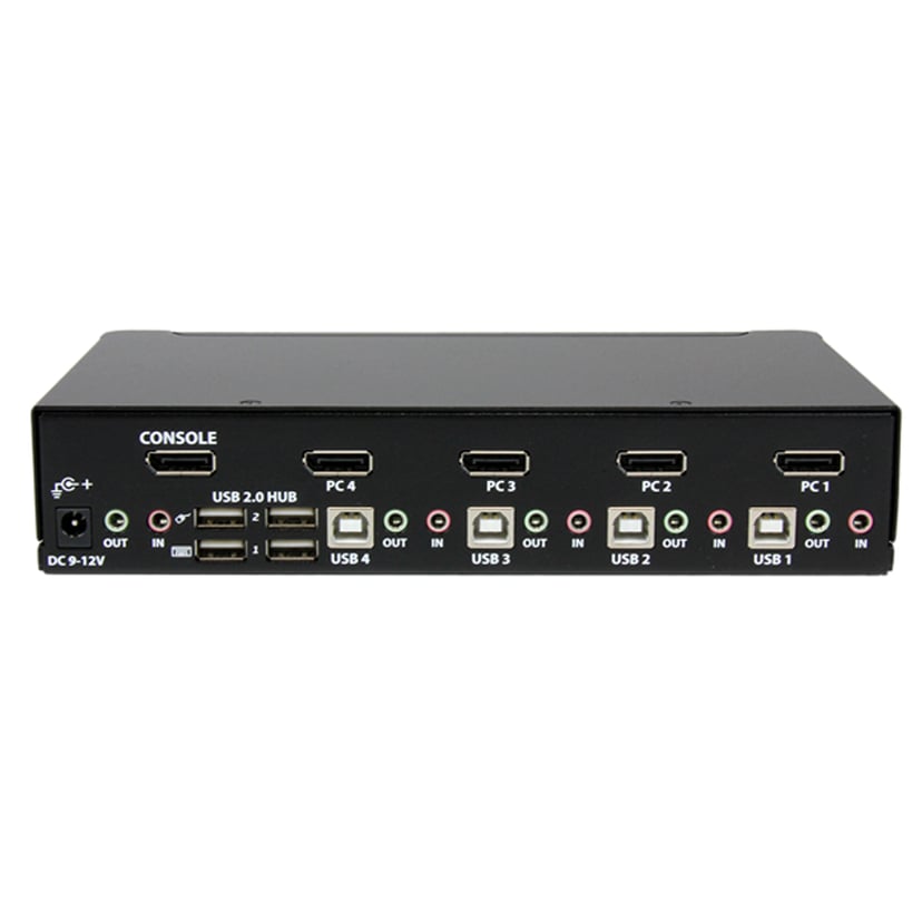 Startech 4 Port USB DisplayPort KVM Switch with Audio | Dustinhome.se