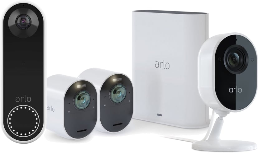 Arlo Ultra 2 2pack + Video Doorbell + Indoor Camera Dustinhome.se