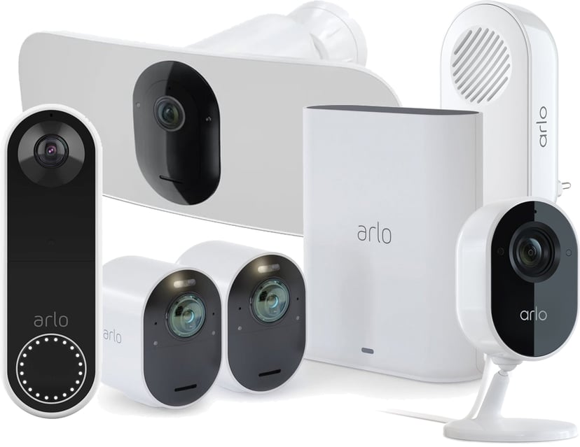 Arlo Ultra 2 2pack + Video Doorbell + Indoor Cam + Pro 3 Floodlight + Chime Dustin.dk