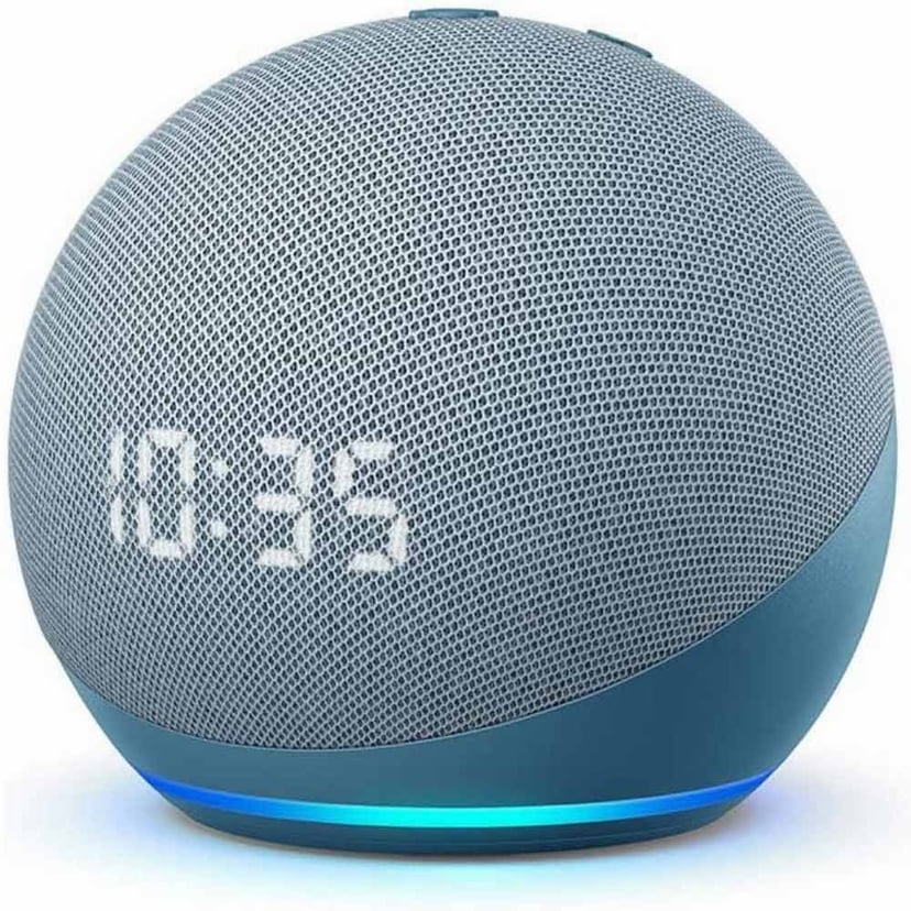 Amazon Echo Dot with clock (4th Generation) Twilight Blue | Dustinhome.se