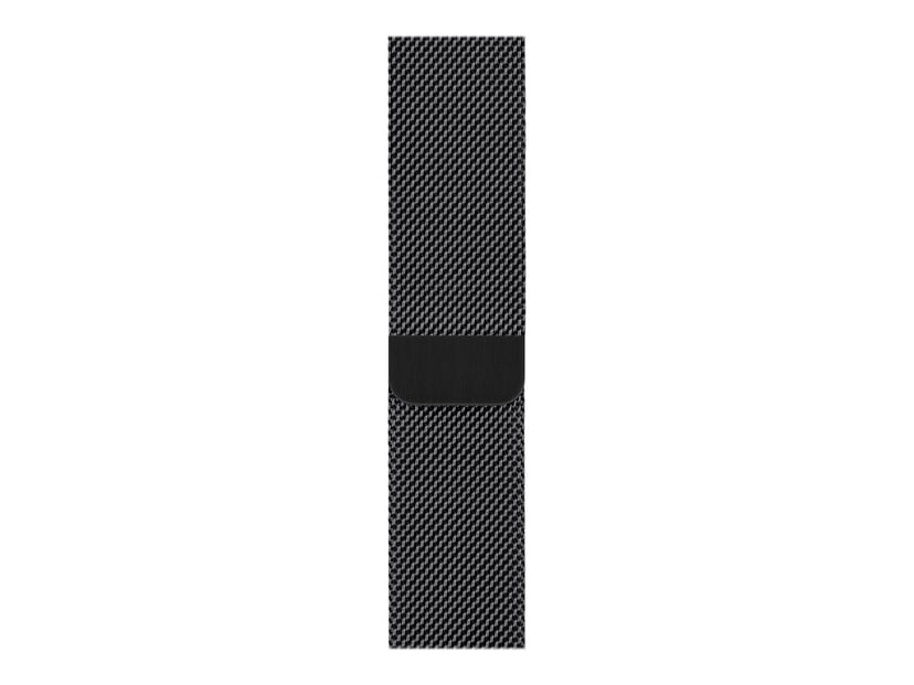 space black stainless steel case with space black milanese loop