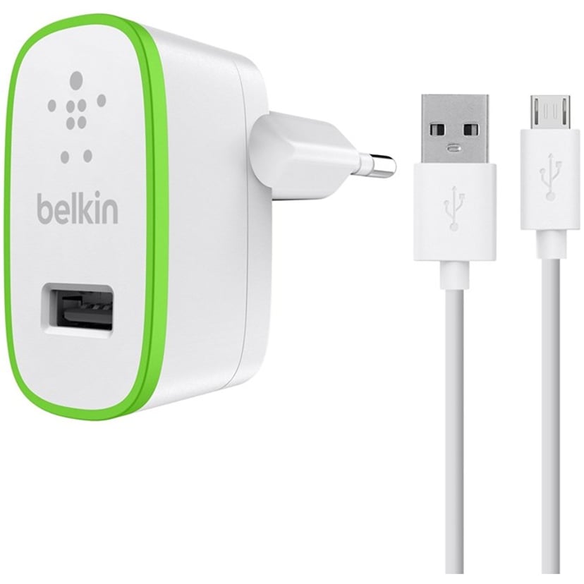 Belkin Wall Charger Micro-USB Cable 2.4A Hvid | Dustin.dk
