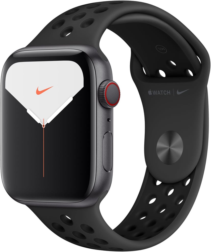 space grey aluminium case with black nike sport loop