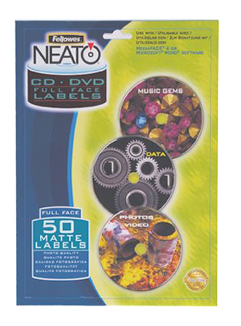 Fellowes NEATO Full Face CD/DVD Labels | Dustin.se