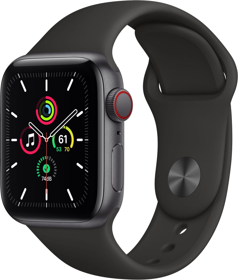 Apple Watch SE GPS + Cellular, 40mm Space Gray Aluminium Case with