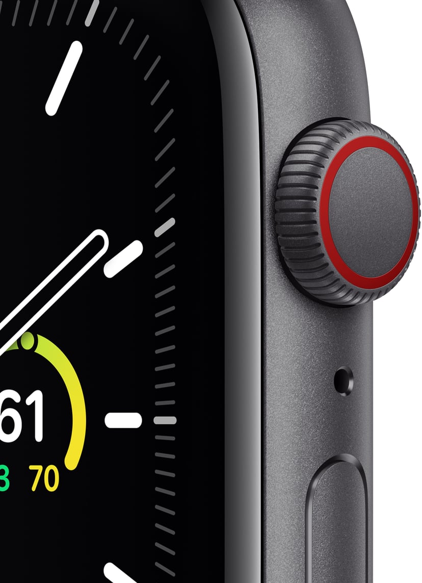 apple watch se space grey aluminium case with sport band