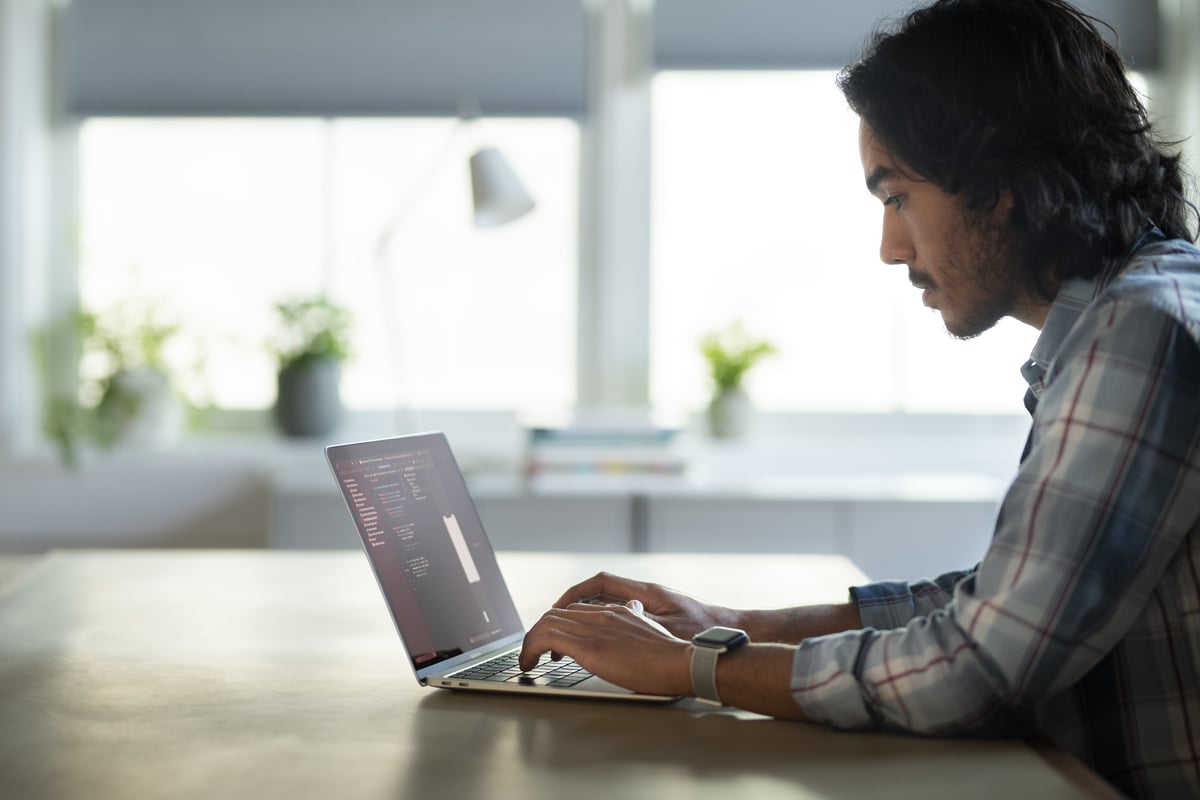 man with laptop